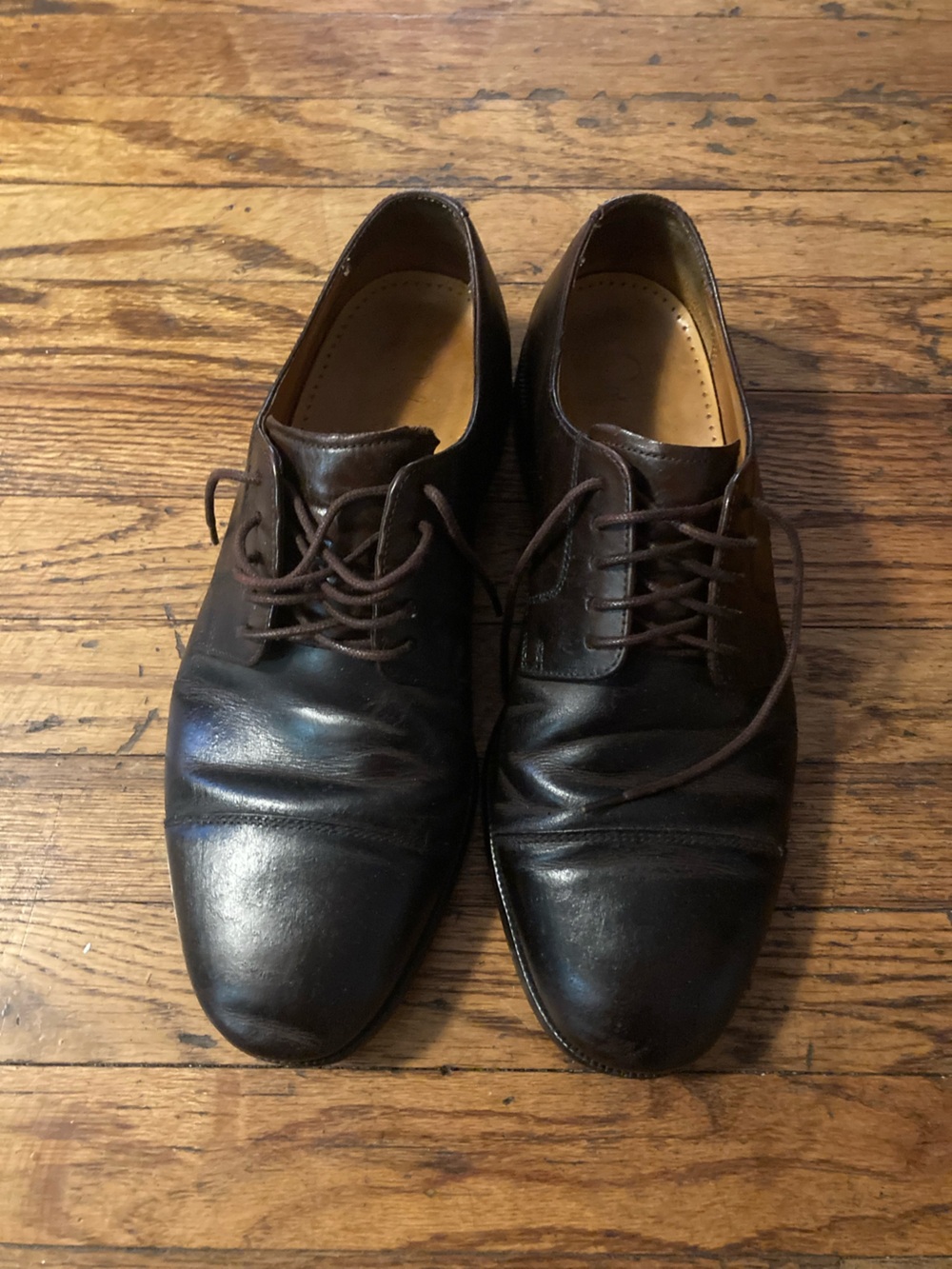 Cole Haan Dark Brown Leather Oxford Dress Shoes